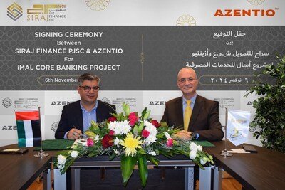 Siraj Finance PJSC signs an agreement with Azentio for iMAL core and digital financial services solution subscription optimization Siraj Finance PJSC signs an agreement with Azentio for iMAL core and digital financial services solution subscription optimization