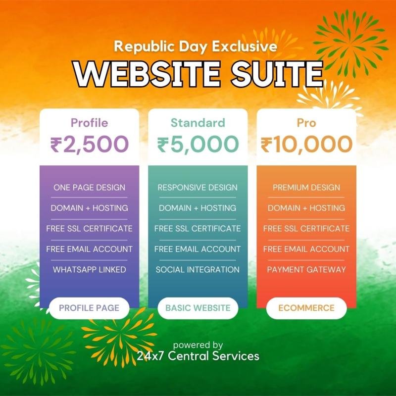 Republic Day Exclusive - Website Packages at Unbeatable Prices!