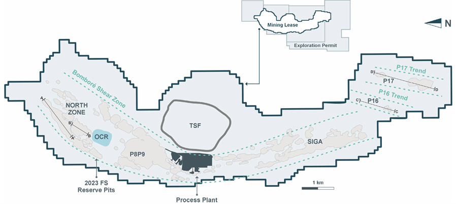 Bomboré Gold Mine Property Map