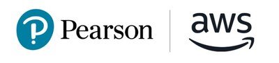 Pearson x AWS logo Pearson x AWS logo