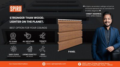 Spiro Unveils India’s Most Affordable Luxury Ceilings – Timeless Wood Look, Zero Maintenance Spiro Unveils India’s Most Affordable Luxury Ceilings – Timeless Wood Look, Zero Maintenance