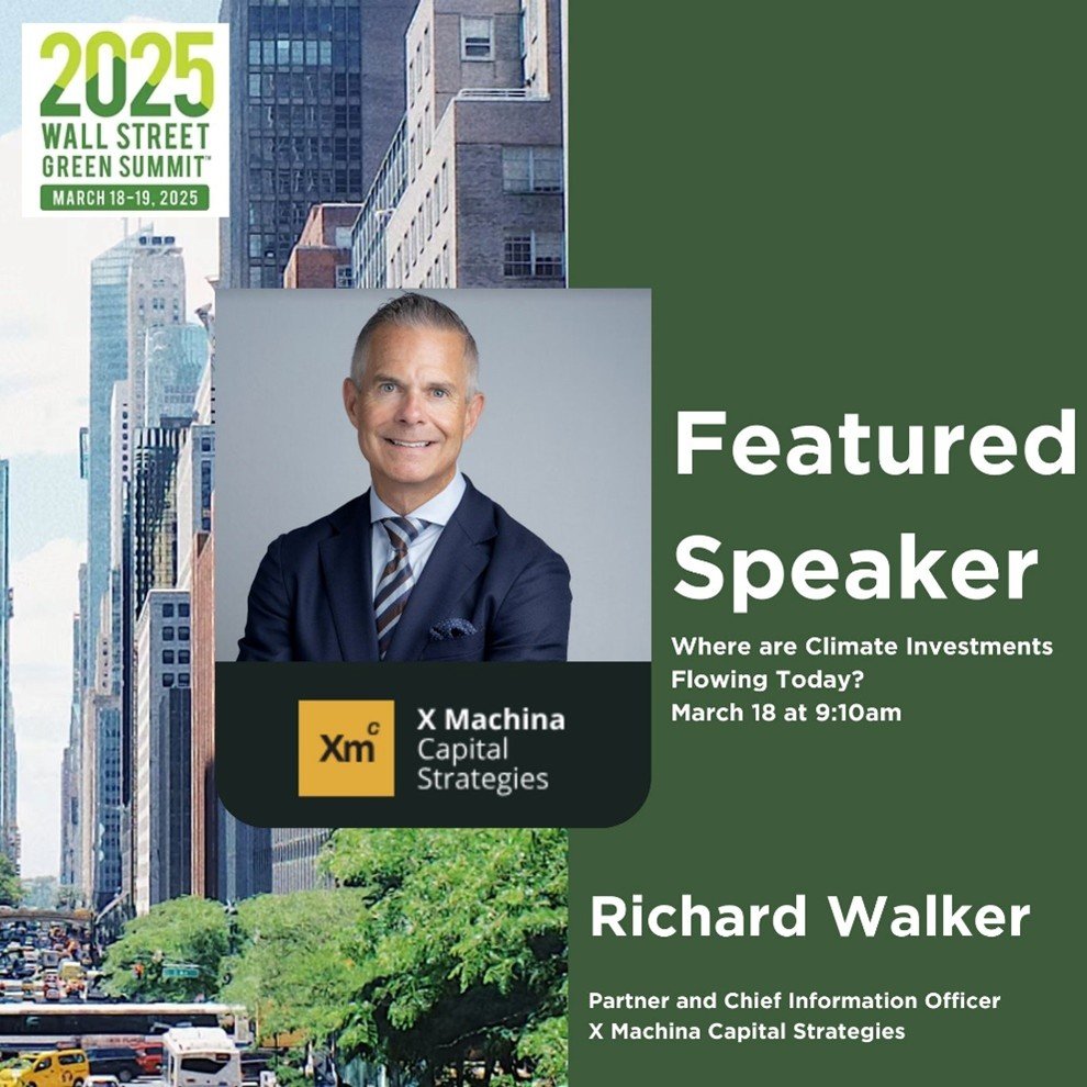 Promotional material for Richard Walker’s presentation at the 2025 Wall Street Green Summit in New York City