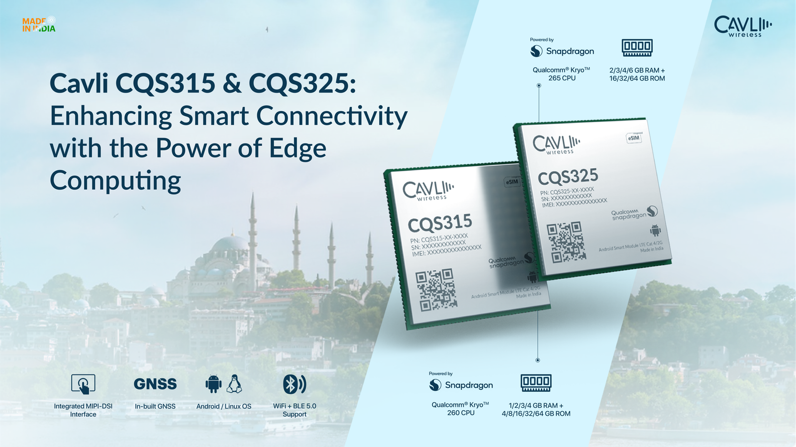 Cavli CQS315 & CQS325 cellular Iot Modules