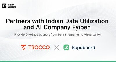 Fully Automated Data Platform Meets AI-Enabled Dashboarding Platform to Offer a Complete Package: TROCCO and Supaboard Join Forces (PRNewsfoto/primeNumber Inc.) Fully Automated Data Platform Meets AI-Enabled Dashboarding Platform to Offer a Complete Package: TROCCO and Supaboard Join Forces (PRNewsfoto/primeNumber Inc.)