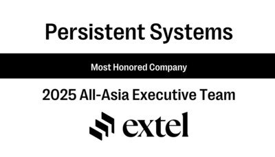 Persistent acknowledged as a 'Most Honored Company' in Extel's 2025 Asia (ex-Mainland China) Executive Team survey Persistent acknowledged as a 'Most Honored Company' in Extel's 2025 Asia (ex-Mainland China) Executive Team survey
