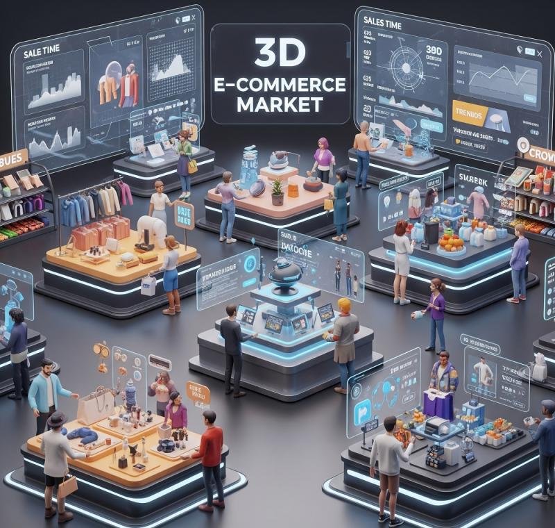 Mercado 3D de comercio electrónico