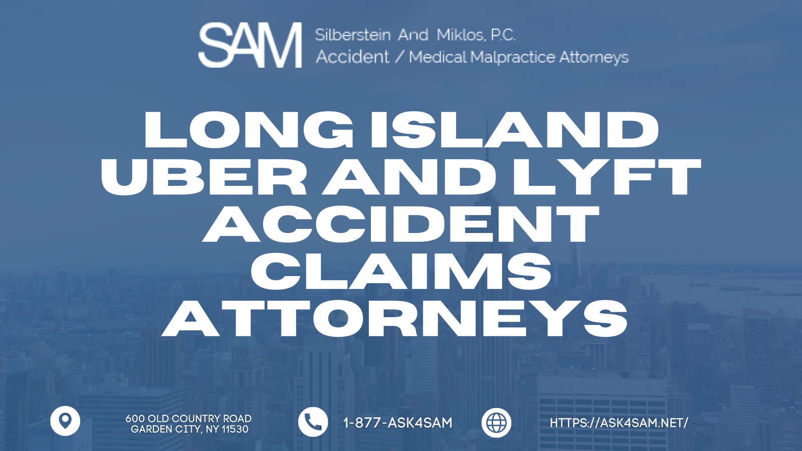 ASK4SAM: Expert Lawyers for Rideshare Accident Cases in Huntington, Long Island - Specializing in Uber and Lyft Accident Claims