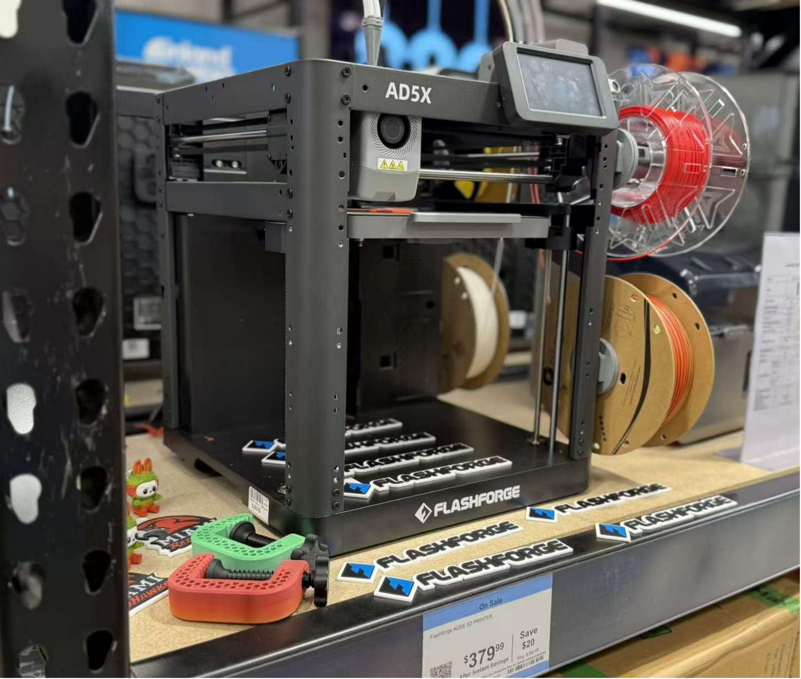 Flashforge AD5X Multi-Color FDM 3D Printer showcased in Micro Center
