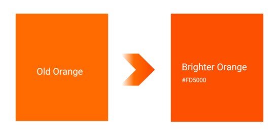 Fresher Brand Color: Brighter Orange