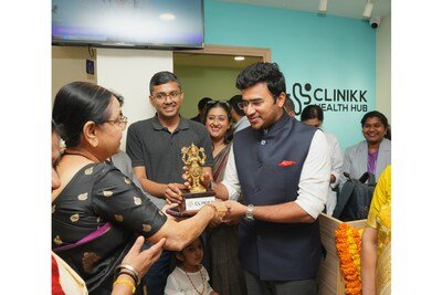 Sri Tejasvi Surya inaugurating the newest Clinikk Health Hub in HSR Layout, Bengaluru.