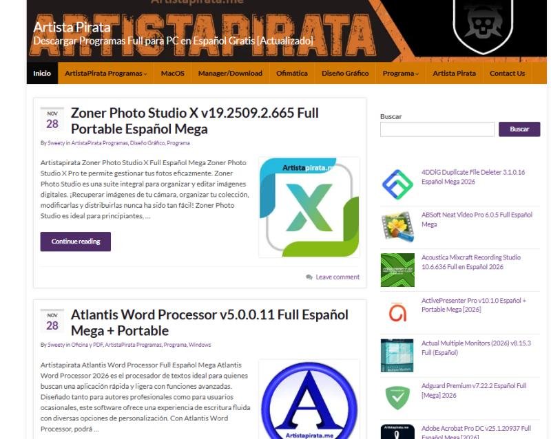 Artistapirata 2026 - New Releases Updates & Full Programs
