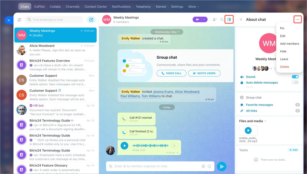 Bitrix24 Chat Updates