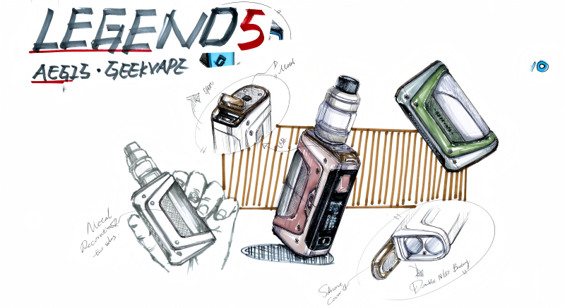 Above: design sketches for Legend 5.