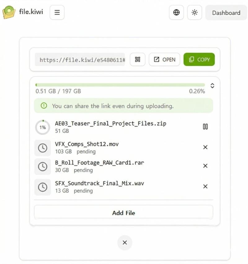 5 Seconds to Share Any File For Free - No Matter the Size: Large