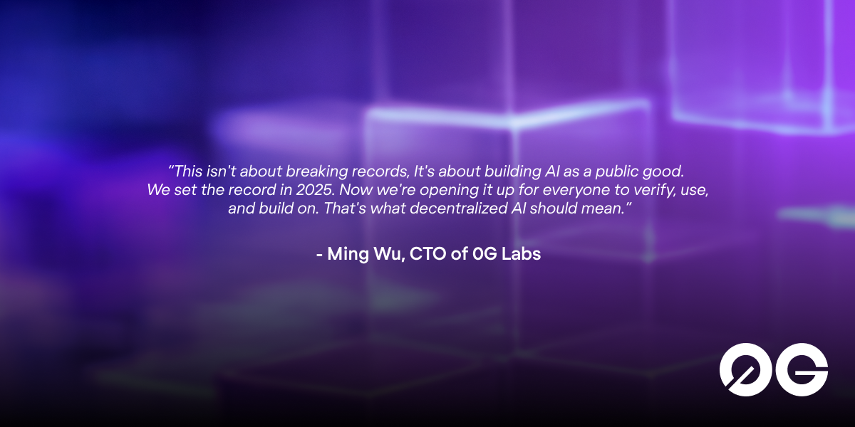 0G Labs Trained World's Largest Decentralized AI Model at 107B Parameters in 2025 - Eight Months Before This Week's Industry Headlines