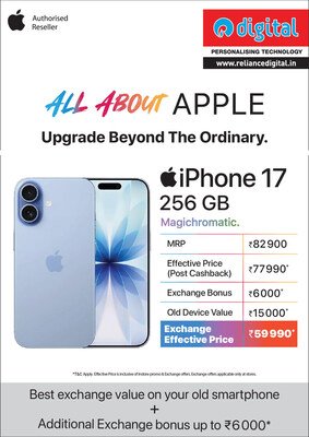 Reliance Digital’s ‘All About Apple’ Campaign Brings Best Apple Deals and Price Drops on iPhone 17, MacBook & More