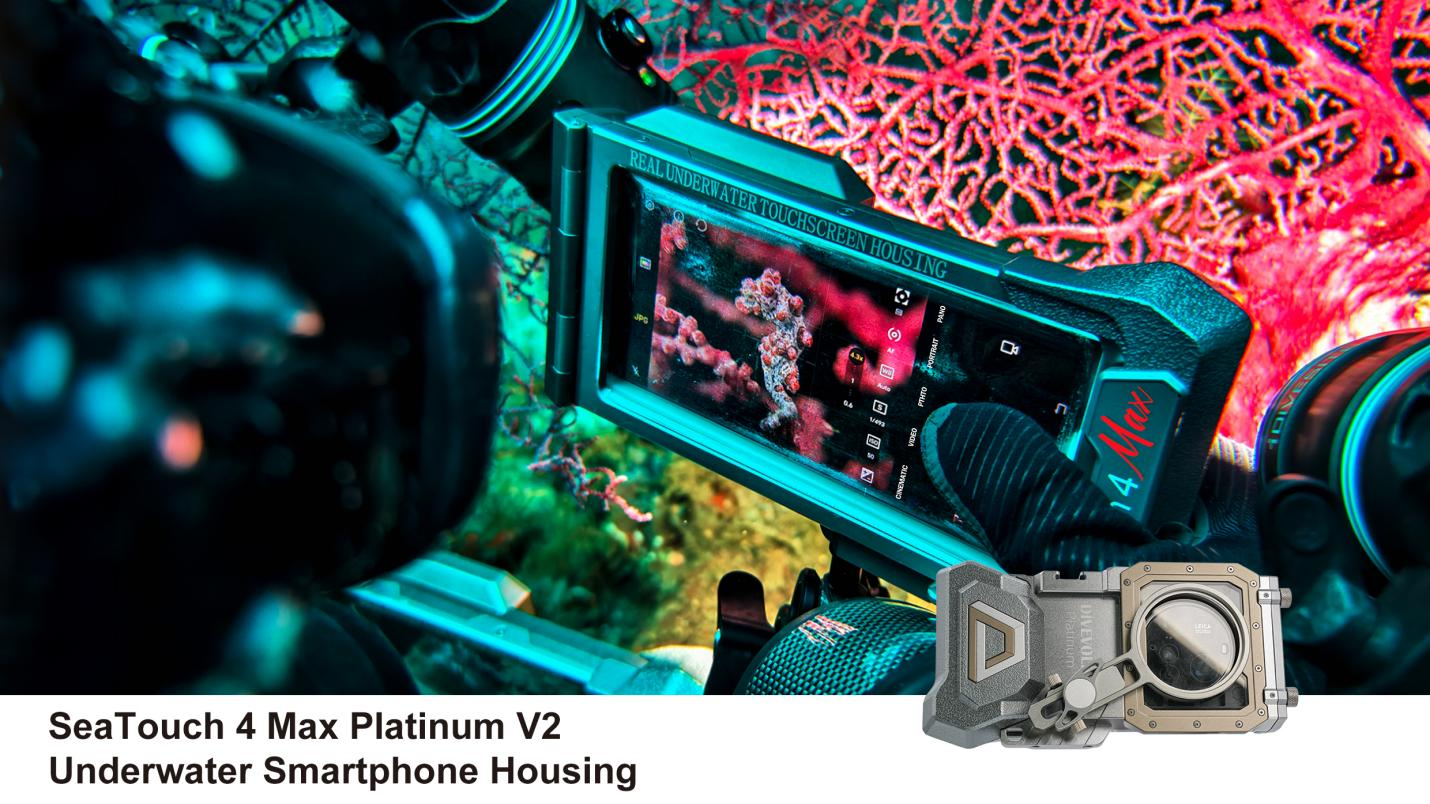 DIVEVOLK SeaTouch 4 Max Platinum V2 underwater smartphone housing