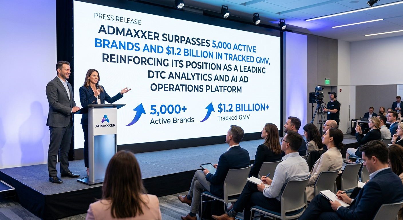 Admaxxer Surpasses 5,000 Active Brands and $1.2 Billion in Tracked GMV, Reinforcing Its Position as a Leading DTC Analytics and AI Ad Operations Platform
