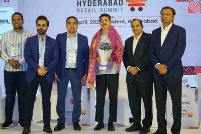From L to R: Mohammed Mohsi, MD Pista House, Avnish Kumar, MD Neeru's and Chairman RAI Telangana & AP chapter, Gautam Jain, Director of RAI - Legal and Finance, Sri. Jayesh Ranjan, IAS, Spl. Chief Secretary for Industries & Commerce (I&C) and Information Technology (IT) Govt. of Telangana, P. Jayakumar, CEO Apollo Pharmacies Ltd and Vice Chairman RAI Telangana & AP chapter, Dr. Hitesh Bhatt, Director of RAI - Marketing and Communication