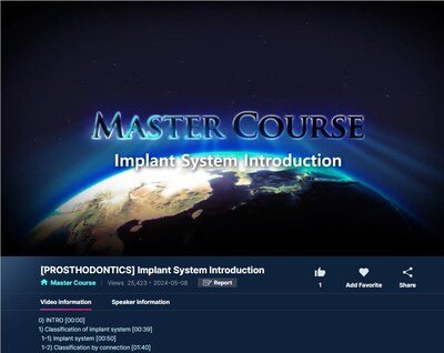 The thumbnail for the ‘Implant System Introduction’ lecture, the most-watched content on Denall TV India The thumbnail for the ‘Implant System Introduction’ lecture, the most-watched content on Denall TV India