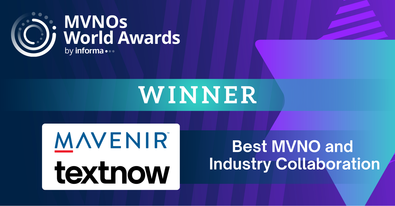 Mavenir and TextNow win Best MVNO and Industry Collaboration at the MVNOs World Awards