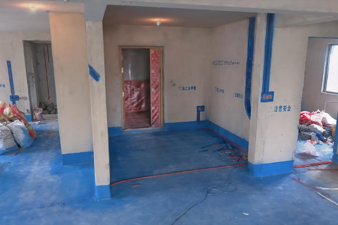 Bare-shell renovation site captured as a 3D scene